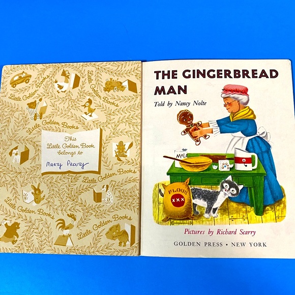 THE GINGERBREAD MAN VTG 1961 A LITTLE GOLDEN BOOK HARDCOVER CLASSIC STORY - Picture 8 of 15